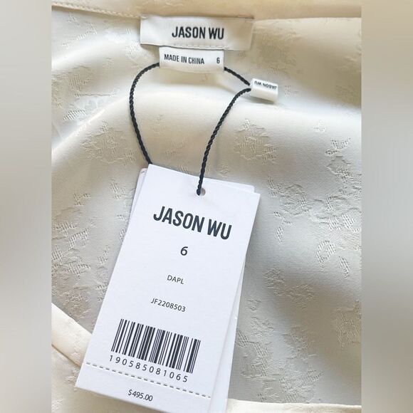 JASON WU IVORY LACE TRIMMED JACQUARD SKIRT. 6. NWT - Picture 6 of 11